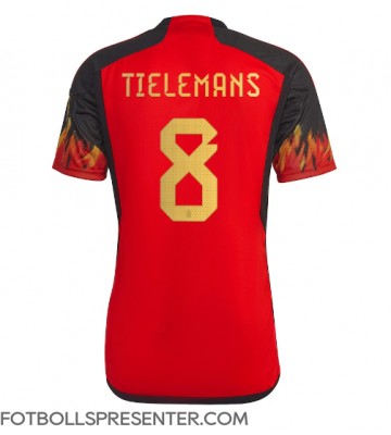 Belgien Youri Tielemans #8 Hemma Matchtröja VM 2022 Kortärmad